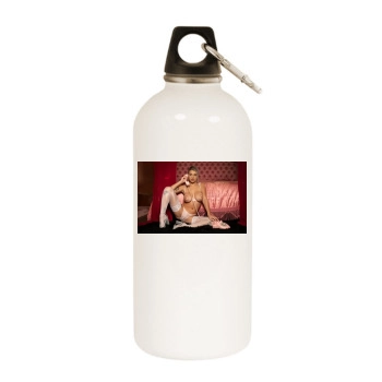 Gabbie Carter White Water Bottle With Carabiner