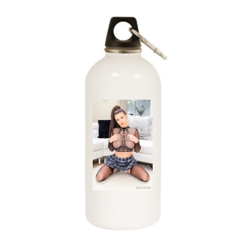 Gabbie Carter White Water Bottle With Carabiner