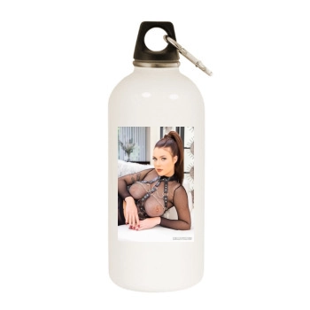 Gabbie Carter White Water Bottle With Carabiner