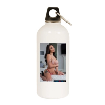 Gabbie Carter White Water Bottle With Carabiner