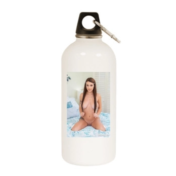 Gabbie Carter White Water Bottle With Carabiner