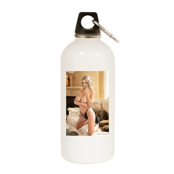 Gabbie Carter White Water Bottle With Carabiner