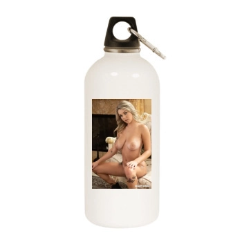 Gabbie Carter White Water Bottle With Carabiner