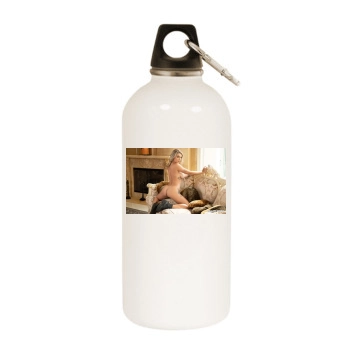 Gabbie Carter White Water Bottle With Carabiner