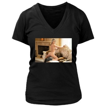 Gabbie Carter Women's Deep V-Neck TShirt