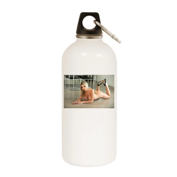 Gabbie Carter White Water Bottle With Carabiner