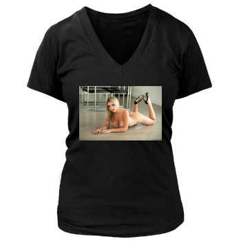 Gabbie Carter Women's Deep V-Neck TShirt