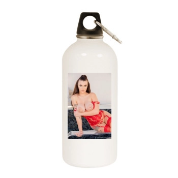 Gabbie Carter White Water Bottle With Carabiner