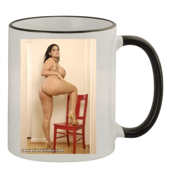 Angelina Castro 11oz Colored Rim & Handle Mug