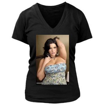 Angelina Castro Women's Deep V-Neck TShirt