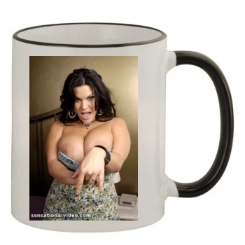 Angelina Castro 11oz Colored Rim & Handle Mug