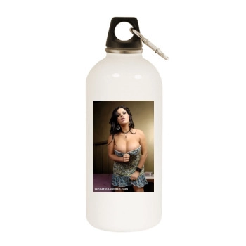 Angelina Castro White Water Bottle With Carabiner