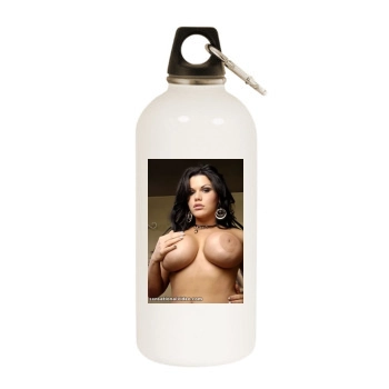 Angelina Castro White Water Bottle With Carabiner