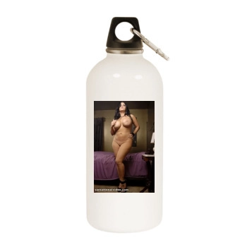 Angelina Castro White Water Bottle With Carabiner