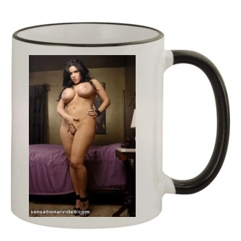 Angelina Castro 11oz Colored Rim & Handle Mug