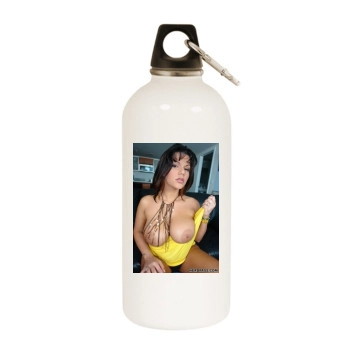 Angelina Castro White Water Bottle With Carabiner