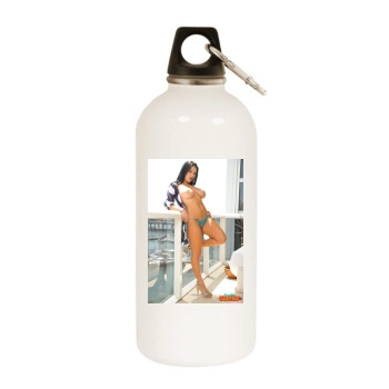 Angelina Castro White Water Bottle With Carabiner