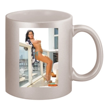 Angelina Castro 11oz Metallic Silver Mug