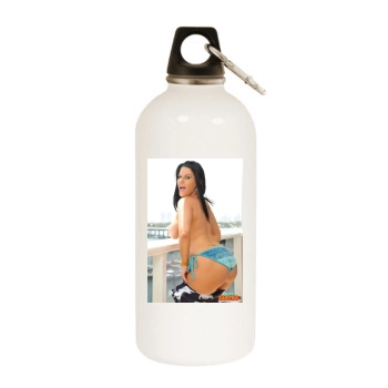 Angelina Castro White Water Bottle With Carabiner