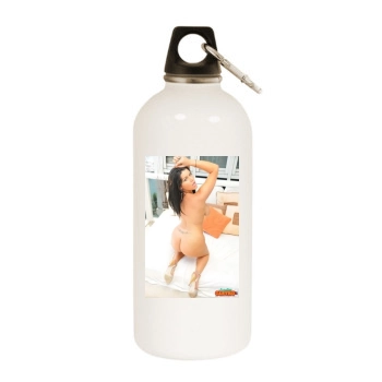 Angelina Castro White Water Bottle With Carabiner