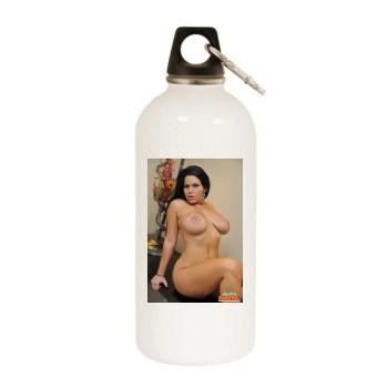 Angelina Castro White Water Bottle With Carabiner