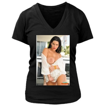 Angelina Castro Women's Deep V-Neck TShirt