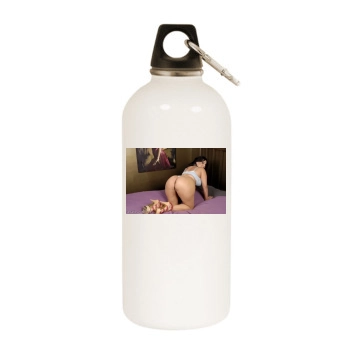 Angelina Castro White Water Bottle With Carabiner