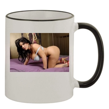 Angelina Castro 11oz Colored Rim & Handle Mug