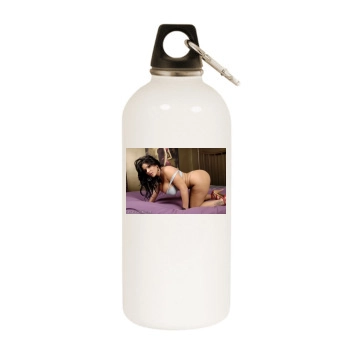 Angelina Castro White Water Bottle With Carabiner