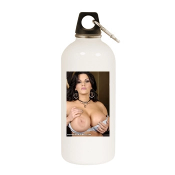 Angelina Castro White Water Bottle With Carabiner