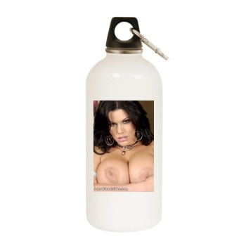 Angelina Castro White Water Bottle With Carabiner