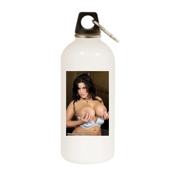 Angelina Castro White Water Bottle With Carabiner