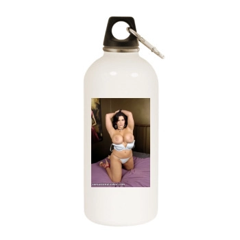 Angelina Castro White Water Bottle With Carabiner