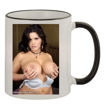 Angelina Castro 11oz Colored Rim & Handle Mug