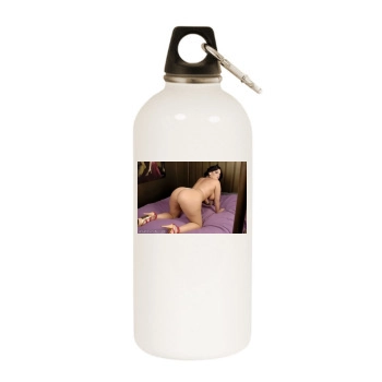 Angelina Castro White Water Bottle With Carabiner