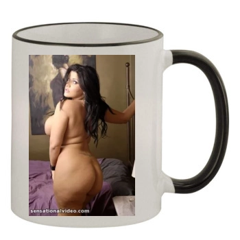 Angelina Castro 11oz Colored Rim & Handle Mug