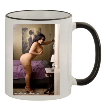 Angelina Castro 11oz Colored Rim & Handle Mug