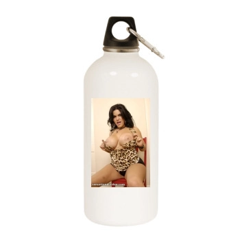 Angelina Castro White Water Bottle With Carabiner