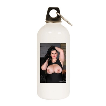 Angelina Castro White Water Bottle With Carabiner