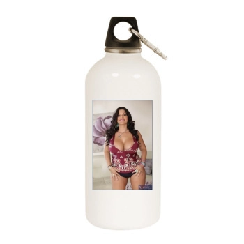 Angelina Castro White Water Bottle With Carabiner