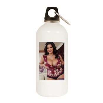 Angelina Castro White Water Bottle With Carabiner