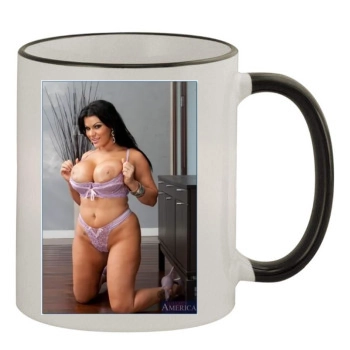 Angelina Castro 11oz Colored Rim & Handle Mug