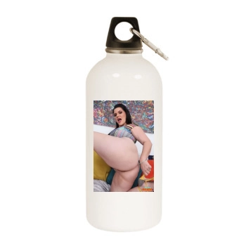 Angelina Castro White Water Bottle With Carabiner