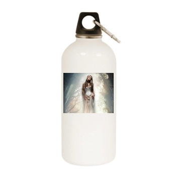 Sarah Brightman White Water Bottle With Carabiner