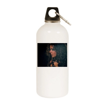 Sarah Brightman White Water Bottle With Carabiner