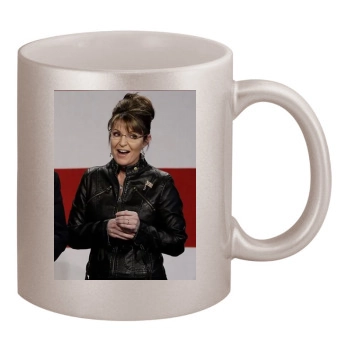 Sarah Palin 11oz Metallic Silver Mug