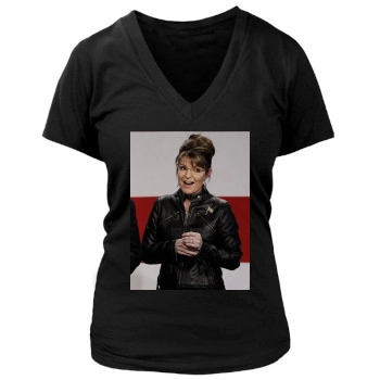 Sarah Palin Women's Deep V-Neck TShirt