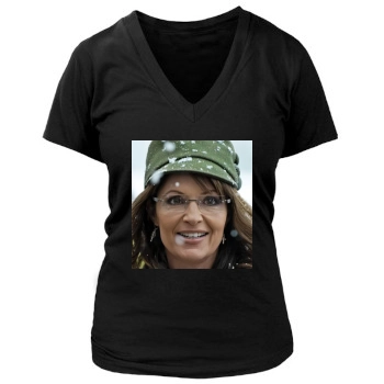 Sarah Palin Women's Deep V-Neck TShirt