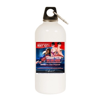 Sarah Palin White Water Bottle With Carabiner