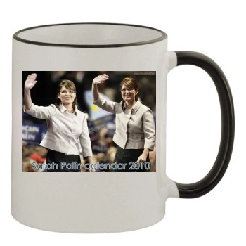 Sarah Palin 11oz Colored Rim & Handle Mug